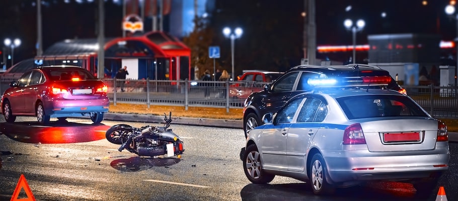 Motorcycle Accident at night